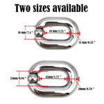 Stainless Ball Stretcher Testicle Stretching Penis Weight Enhancer Ring Metal Device Sex Toys Cock Lock Oval Ring For Men(Big)