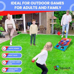 Cornhole Arcade Board Set 3X2 Feet With 8 Bean Bags, Skee Ball Style Toss Game For Adults And Family, Indoor Outdoor Fun For Camping, Parties, Beach And Yard