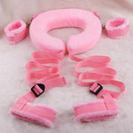 Neck Pillow With Adjustable Plush Handcuffs And Leg Straps For Adults Bondage Sex Toys Restraints Gear For Couples Bed Game