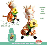 Cuddle Barn - Gerry | Giraffe Animated Stuffed Animal Plush, Neck Grows and Sings Your Love Lifts Me Higher 12 inches