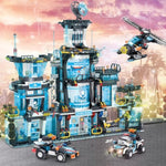 City Police Station Building Set With Police Car & Helicopter,1430Pcs Building Block Toy For Boys 8-12