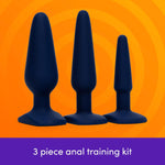 Booty Bound Butt Plug Kit | 3 Pcs Silicone Anal Training Set For Beginners | Flared Anal Plugs For Men, Women & Couples | Adult Sex Toys Small, Medium & Large | Prostate Massager Adult Toy