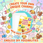 DIY Shrink Art Paper Keychain Making Kit with Shrink Plastic Sheets