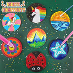Glow-in-the-Dark Wooden Painting Kit for Kids Ages 5-12, DIY Craft Set