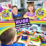 Bulk Arts & Crafts Supplies Kit for Kids Ages 4-8, Preschool & Homeschool DIY Art Set