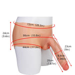 9 Inch Strapless Strap On Dildo High Elastic Solid Dildo Panties Dildo, Silicone Wearable Women G Spot Panty Dildo Adult Sex Toy For Women Couples, Skin Color