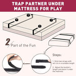 Adjustable 75" BDSM Bondage Kit – Bed Restraints, Cuffs, Blindfold & Tickler Set