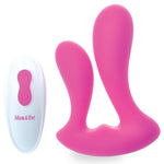Dual Entry Vibrator With Remote Control, Rechargeable Double Penetration Vibrator With 9 Speeds And Functions, Flexible Silicone Design, Waterproof, Usb Magnetic Charging, Couples Play