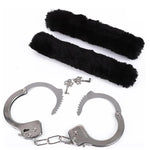 Plush Handcuffs With Keys Adult Sex Toys Detachable Wrist Ankle Cuffs Sex Bondage Restraints Bdsm Kit Cosplay Police Handcuffs For Couples Women Men Sm Game Slave Fetish Beginner (Black)