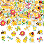 300 Pcs Summer Foam Stickers, 15 Designs with Bees, Suns, Fruits & Flowers