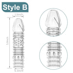 4 Pack Transparent New Threaded Mace Condom Male Condom Adult Lock Fine Ring Extended Crystal Sleeve, Condom With Spikes And Beads, Vaginal Condoms, Thin Penis Sleeve, Silicone Rubber Penis Sleeve