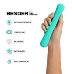 All In One Combo Kit: Bender Handheld Massager + Jelly Personal Lubricant, All You Need For Relaxation, Mint