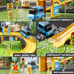 3-Tier Large Puzzle Race Car Track Set For Kids 3-5, Puzzle Tracks Car Play Set, Race Tracks Toys For Toddler Boys 3 4 5 6 Year Old, Birthday Gifts For Kids 3 4 5 6 7 8 Year Old Boys Girls