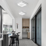 24W Square Hallway Light, Modern Flush Mount Led Ceiling Light,White Acrylic Close to Ceiling Lights for Bedroom Dining Room Kitchen Balcony Bathroom Aisle Ceiling Lamp (Cool White,6000K)