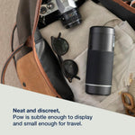 Pow Manual Male Masturbator Adult Sex Toys For Men | Intensity Suction Control Male Stroker | Discreet Pocket Pussy Masturbation Cup | Cleantech Silicone & Waterproof | Gifts For Men | Black
