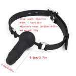 Silicone Penis Gag Cock Gag Couple Bdsm Bondage Play Toys Adjustable Belt Dildo Gag (Silicone)