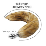 2 Pcs Set Anal Plug Cat Ears Headband Fox Tail Butt Plugs for Couples