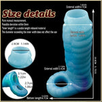 5.75In Galactic Blue Night Light Dragon Pennis Sleeve Girth Enhancer For Men, Reusable Silicone Monster Penis Sleeve, Penis Sleeve Enlarger With Cock Ring, Realistic Pennis Sleeve Extender For Sex