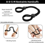 Adjustable Cotton Rope Handcuffs & Ankle Cuffs – Soft BDSM Restraints for Beginners
