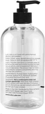 Natural Water-Based Personal Lubricant – Long-Lasting Liquid Lube, 16 oz
