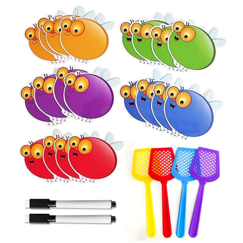Dry Erasable Fly Cards, Diy Swat Educational Learning Game For Kindergarten