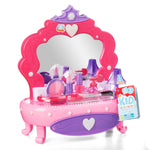 Light-Up Vanity Set With Working Storage Drawer, 7 Pieces