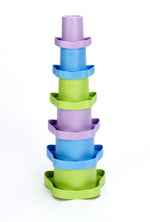 Stacking Cups Purple/Blue/Green, Bath Toy, Baby/Toddler, Made From 100% Recycled Plastic