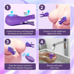 2-in-1 Nipple & Clitoral Vibrator – Wireless Remote Control with 10 Modes