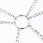 Adjustable Nipple & Clit Clamps with Chain β BDSM Body Jewelry for Women (Silver)