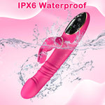 Thrusting Rabbit Vibrator - 3-in-1 G-Spot & Clitoral Stimulator with 9 Modes