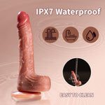 Thrusting Dildo Vibrator – Realistic 6-in-1 Adult Toy with Suction, Heat & Remote