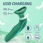 Clitoral & Nipple Suction Vibrator – 10 Licking Modes & 2 Suction Levels for Pleasure