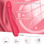 G-Spot Vibrator & Clitoral Wand, 7 Vibration Modes, Red Anal Massager Toy