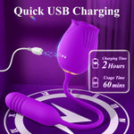 Rose Vibrator for Women, 18 Sucking & Thrusting Modes, G-Spot & Clitoral Stimulator