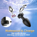 3PCS Vibrating Metal Anal Plugs with Remote Control, 10 Vibration Modes for Men & Women