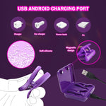 APP-Controlled Nipple Vibrators – 10 Modes, Rechargeable, Remote BDSM Toy for Couples