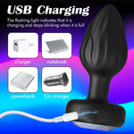 Vibrating Butt Plug with Remote – 10 Modes, Light-Up Crystal Base, Prostate Toy