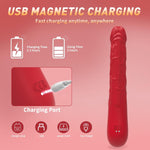 9.6" Realistic G-Spot Vibrator with 10 Modes & Wriggling Motion for Intense Pleasure