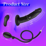 Inflatable Vibrating Anal Dildo with Suction Cup – Prostate Massager & Butt Plug