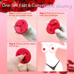 Wearable Nipple Vibrator – 9 Modes, App Control, Silicone Massager for Couples Play