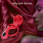 Healexcer Vibrating Cock Ring with Rose Stimulator & Testicle Massager – 9 Modes