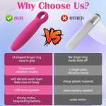 Portable Bullet Vibrator - 10 Modes, Quiet Silicone Personal Massager for Women