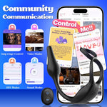 Prostate Massager with 7 Modes, APP Control, Vibrating Penis Ring for Men.