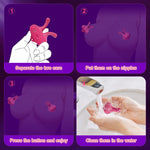 Vibrating Nipple Clamps for Women, 9 Vibration Modes, Rechargeable BDSM Toy