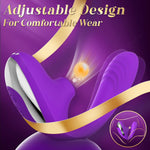 3-in-1 Sucking Vibrator – Adjustable Dildo with 10 Suction & Vibration Modes