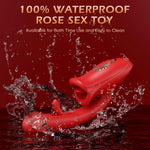 Vibrator Adult Sex Toys for Women, APP Remote Control Tongue Rose Sex Toy Dildo Vibrators G Spot Vibrator with 9 Licking Sucking & Flapping Clitoral Stimulator Anal Nipple for Female Men Couples