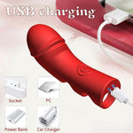 Finger Vibrator for Women – Heated Clitoral & Nipple Stimulator with 10 Modes