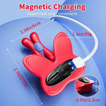 Magnetic Nipple Vibrators – 9 Modes, BDSM Clamps, Adult Toys for Couples' Pleasure