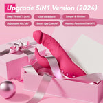App-Controlled Thrusting Dildo Vibrator – 5-in-1 Heated Clitoral & G-Spot Toy