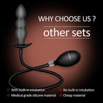 Silicone Inflatable Anal Plug with Pump & Quick Release Valve for Beginners